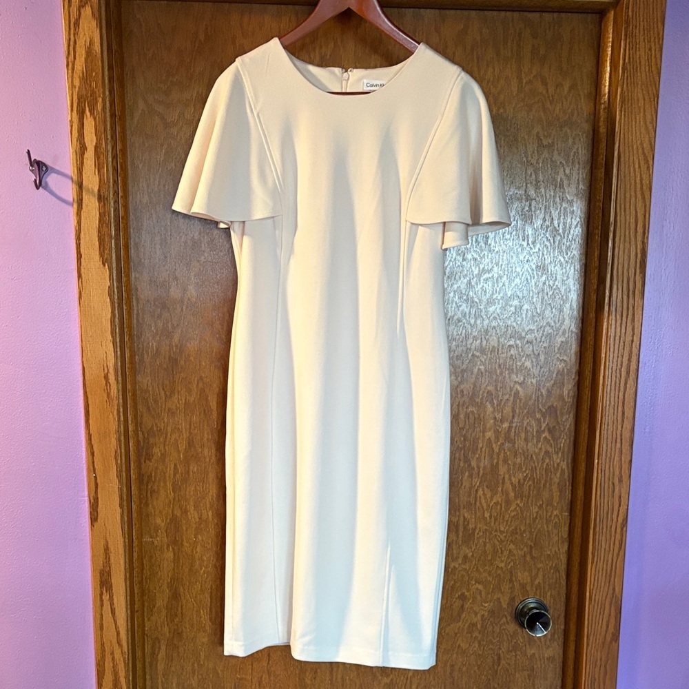 Calvin Klein Cream Midi Dress